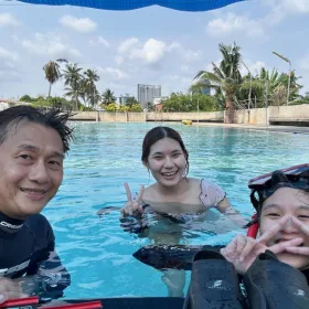 เรียนฟรีไดฟ์ คอร์ส Basic Freediver คุณพรีม คุณออม